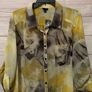 Torrid Womens Size 2 / 2X Print Tunic Length Blouse - New With Tags